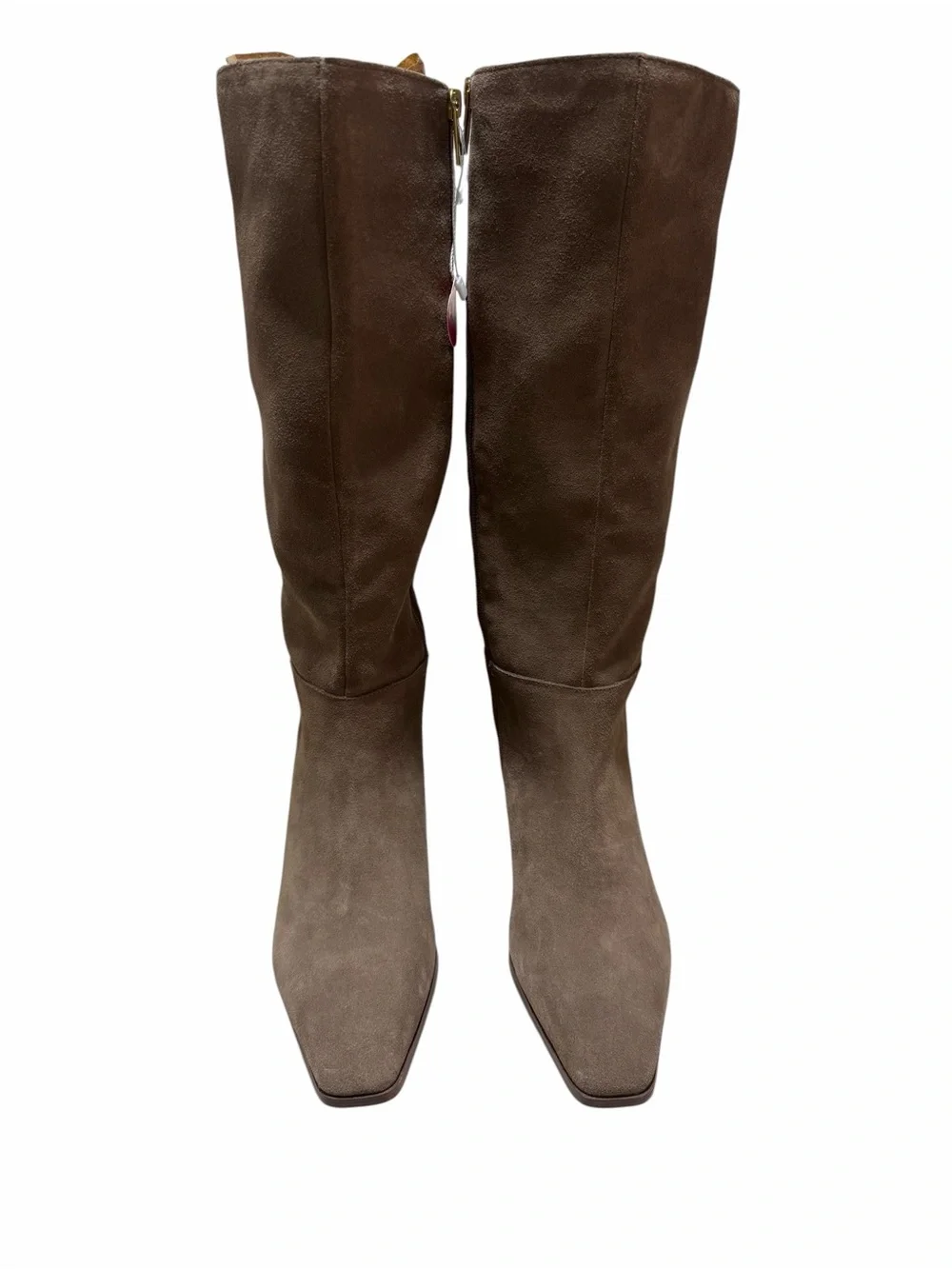 Vince Camuto Genuine Suede Knee High Boots Taupe Pointed Toe Sz 9 NWT NWOB